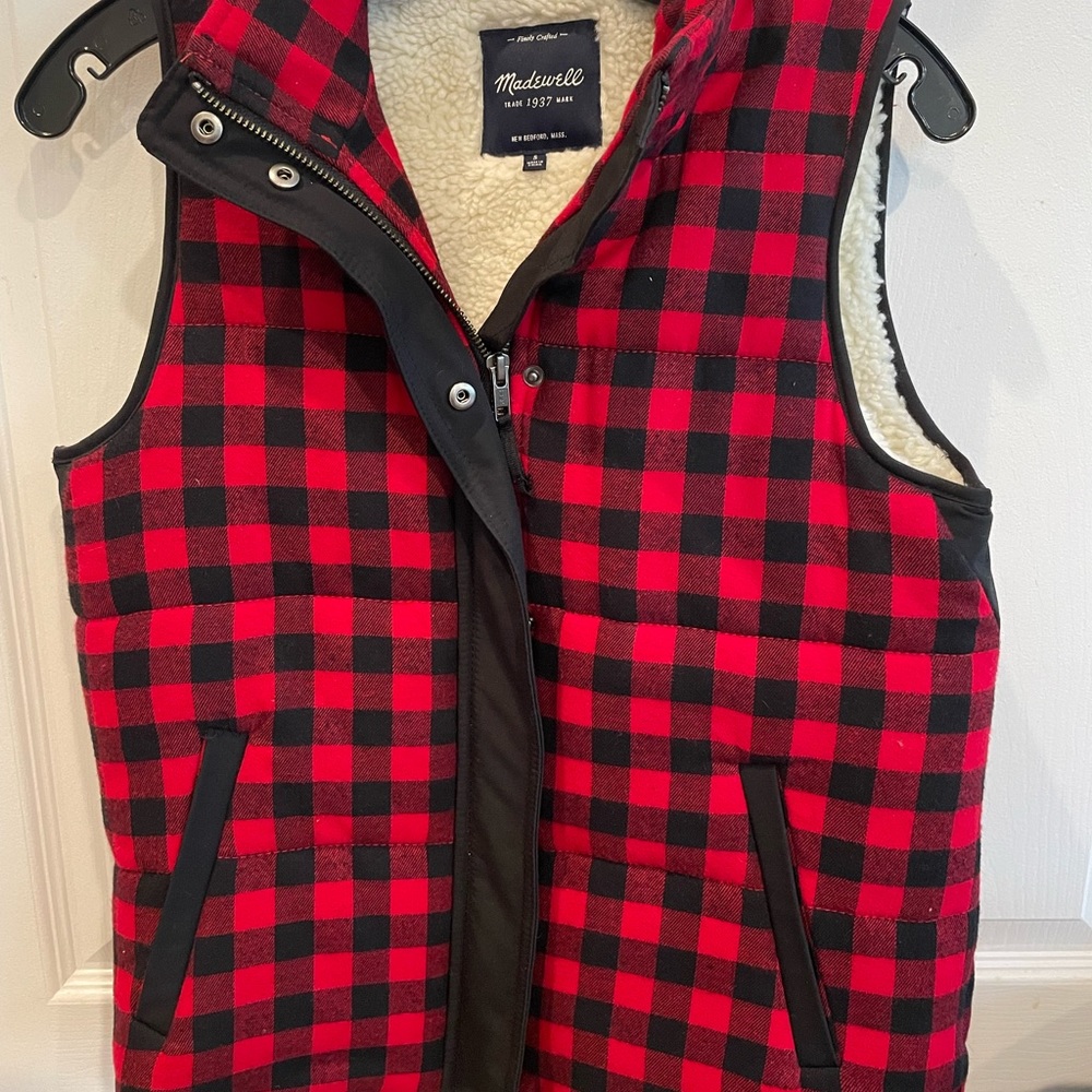 Madewell Buffalo plaid vest
